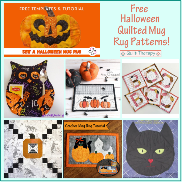 Thankful Thursday! Free Halloween Quilted Mug Rug Patterns! – Quilt Therapy
