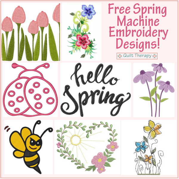 Tantalizing Tuesday! Free Spring Embroidery Designs! – Quilt Therapy